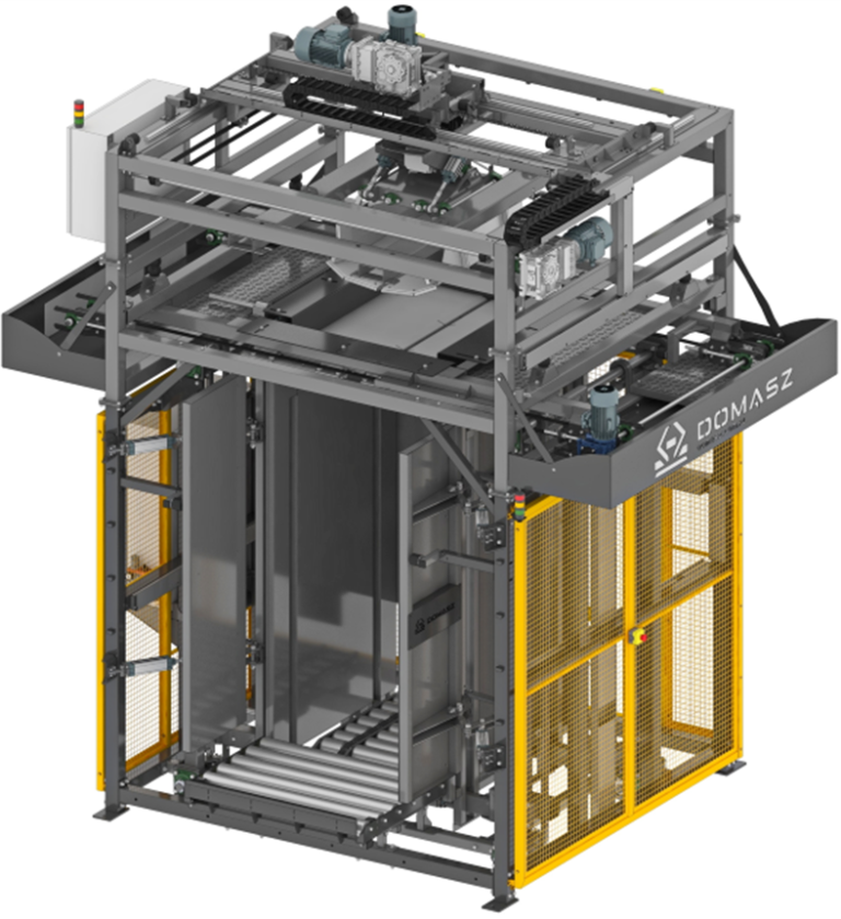 Palletiser with open forming chamber